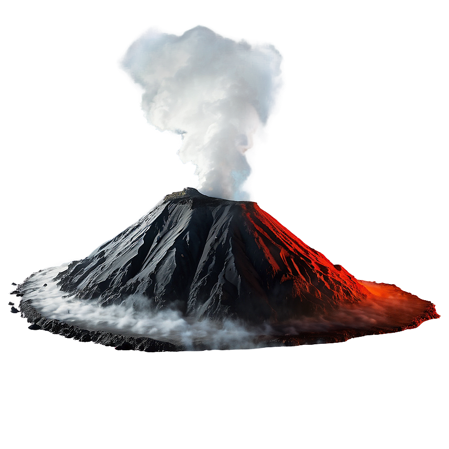 Steamy Volcano Eruption Png Koe