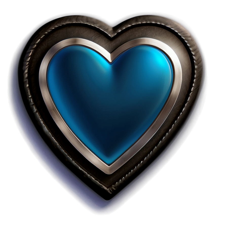 Steel Blue Heart Icon Png 63