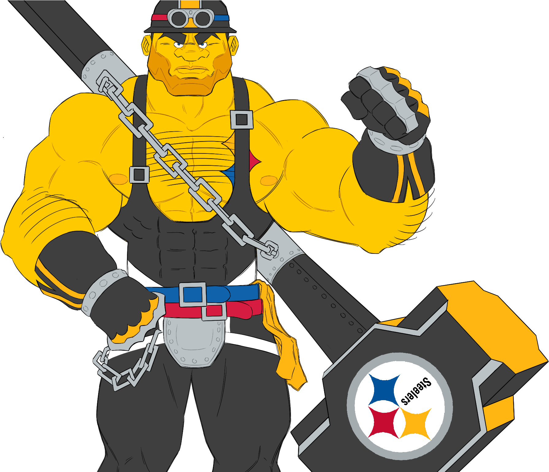 Steelers Themed Superhero Illustration