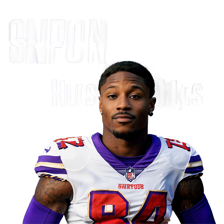 Stefon Diggs Sideline Portrait Png Mal15