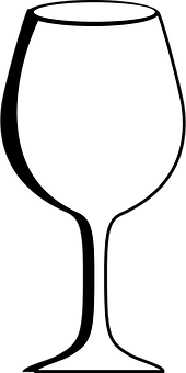 Stemmed Wine Glass Silhouette