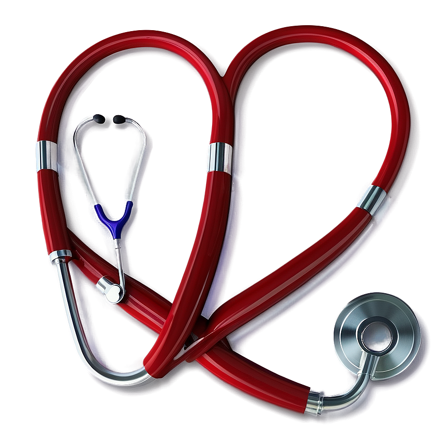 Stethoscope Heart On White Png 06282024