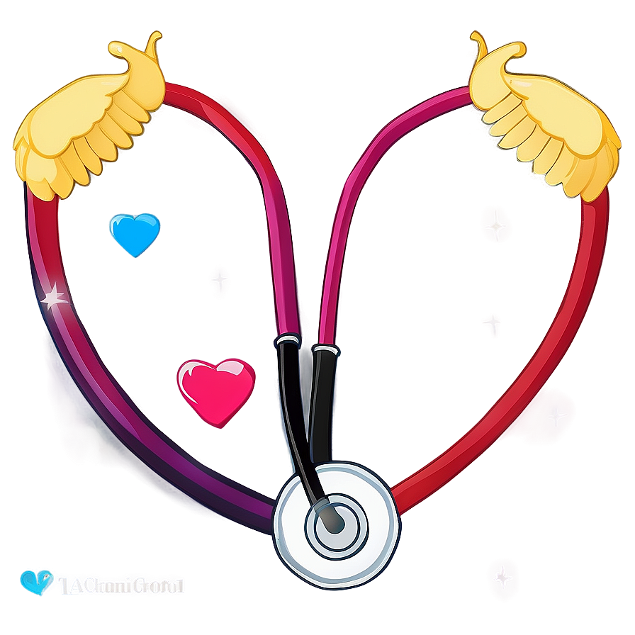 Stethoscope Heart With Wings Png 47