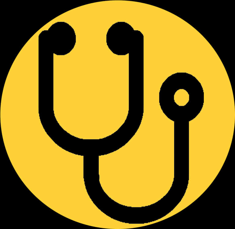 Stethoscope Icon Yellow Background