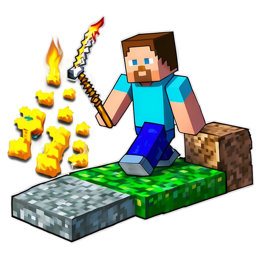 Steve Exploring Minecraft Png Nuk22