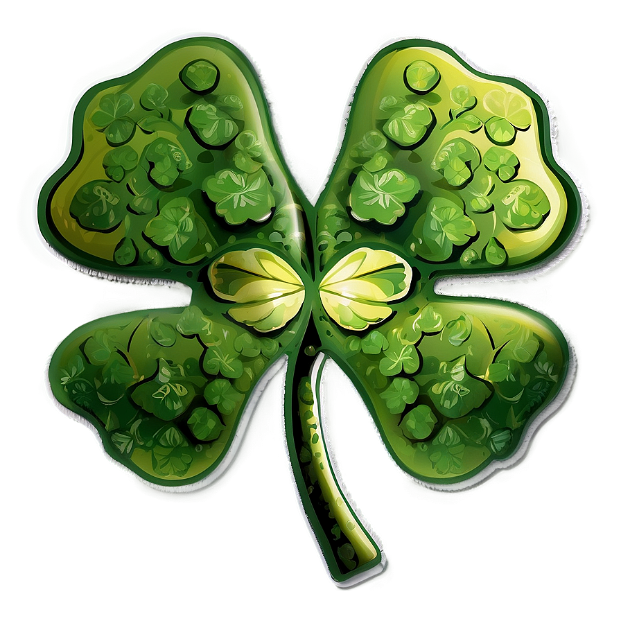 Sticker Style Four Leaf Clover Png Rbk