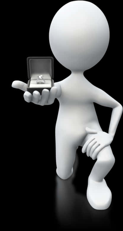Stickman_ Proposing_ With_ Ring