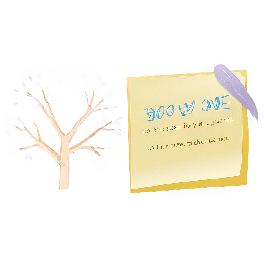 Sticky Note Love Note Png 44