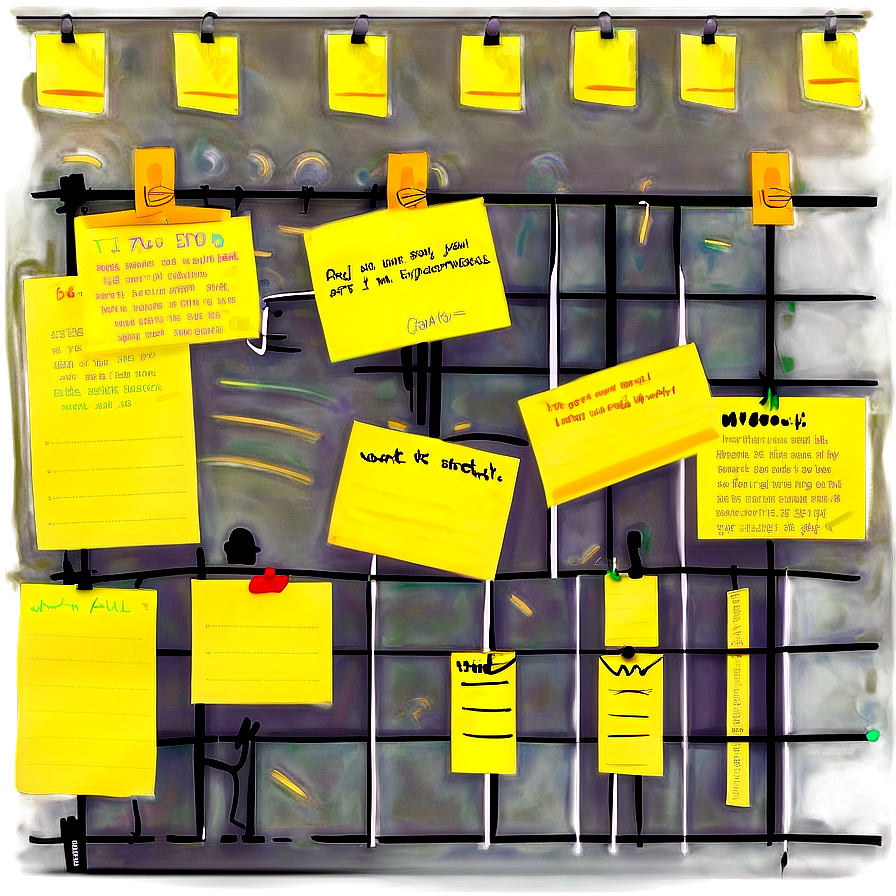 Sticky Note Wall Png 05042024