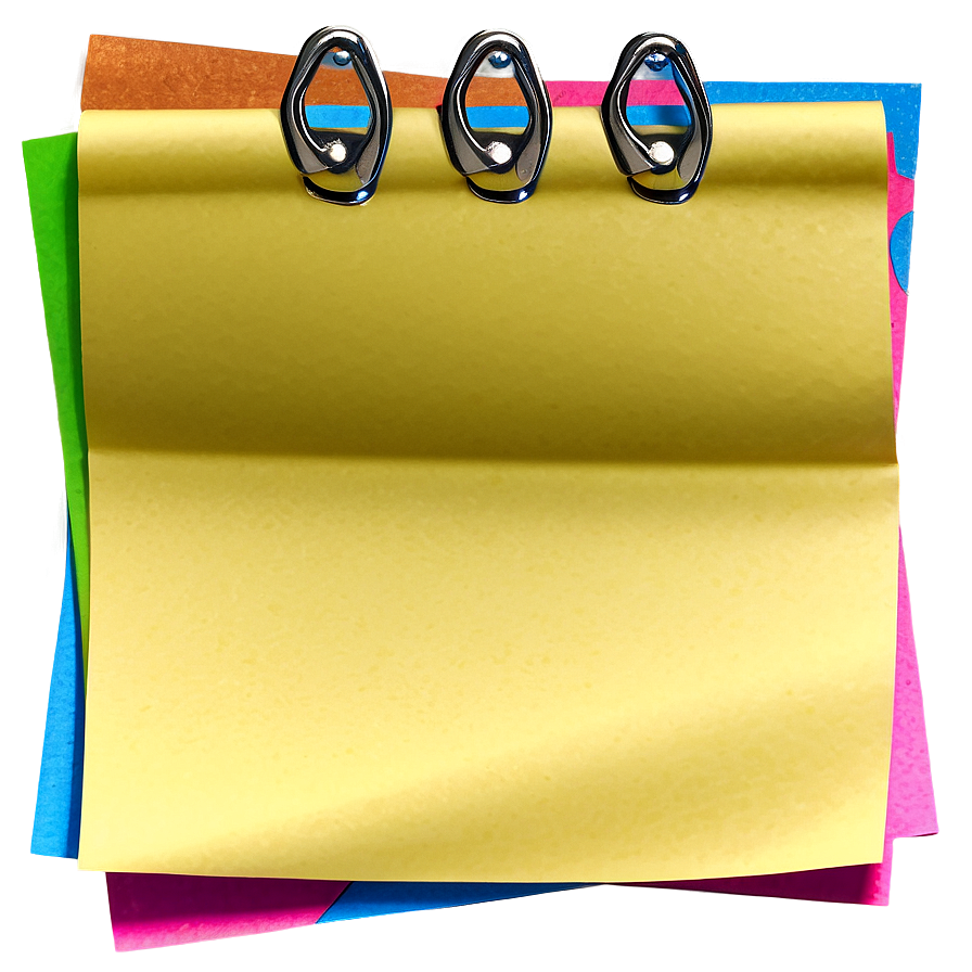 Sticky Note With Clip Png Kob86