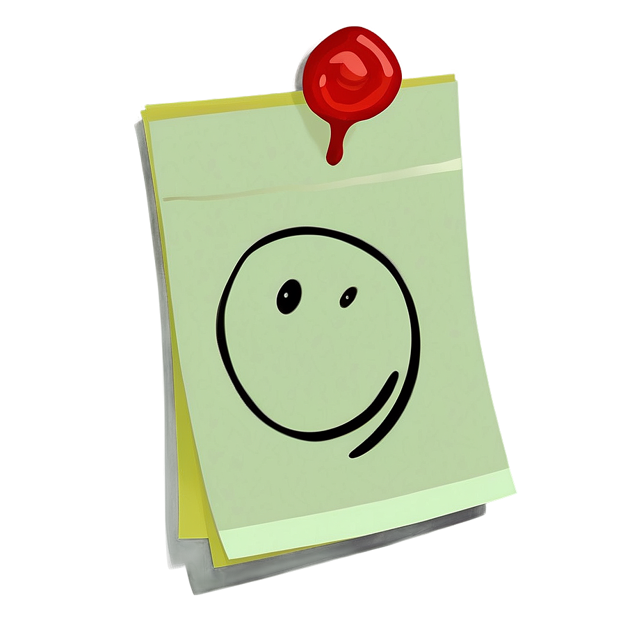 Sticky Note With Drawing Png 92