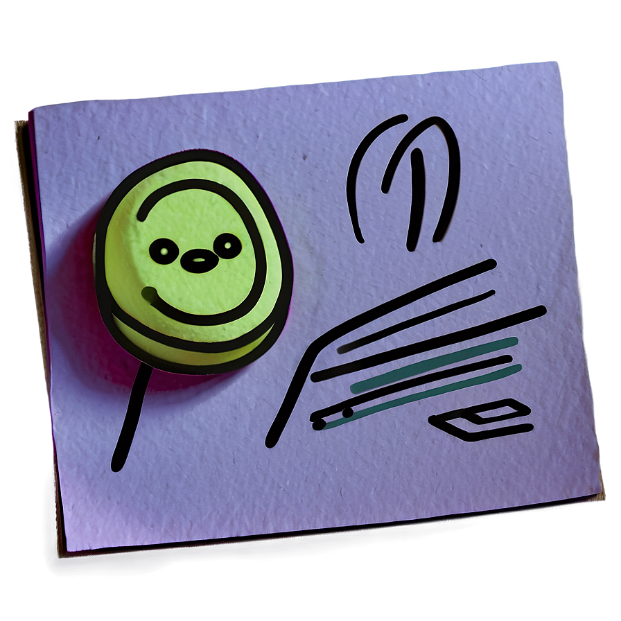 Sticky Note With Drawing Png Kwb3