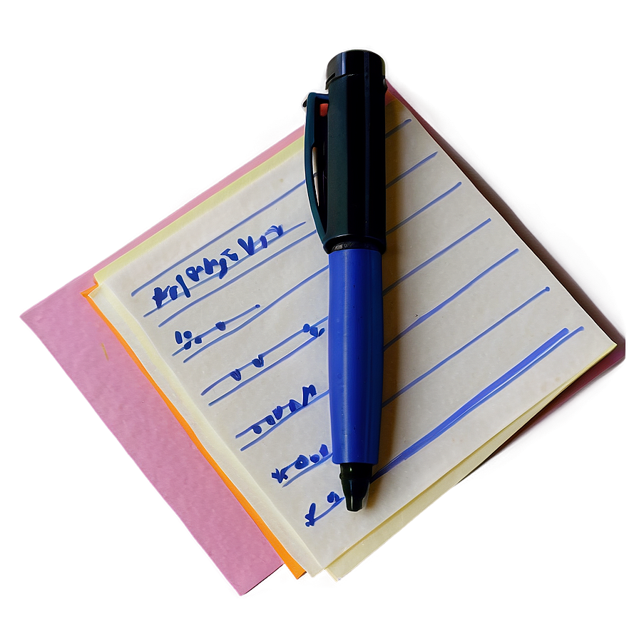 Sticky Note With Marker Png Rpw45