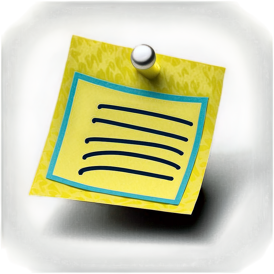 Sticky Note With Pin Png Pme