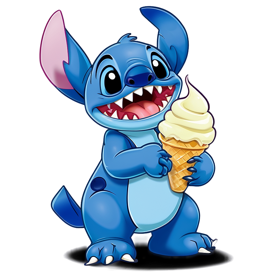 Stitch Eating Ice Cream Png 34