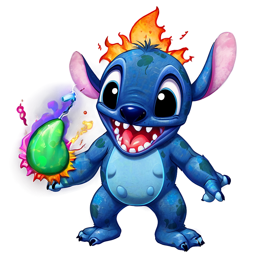 Stitch Halloween Fireworks Png Iqg64