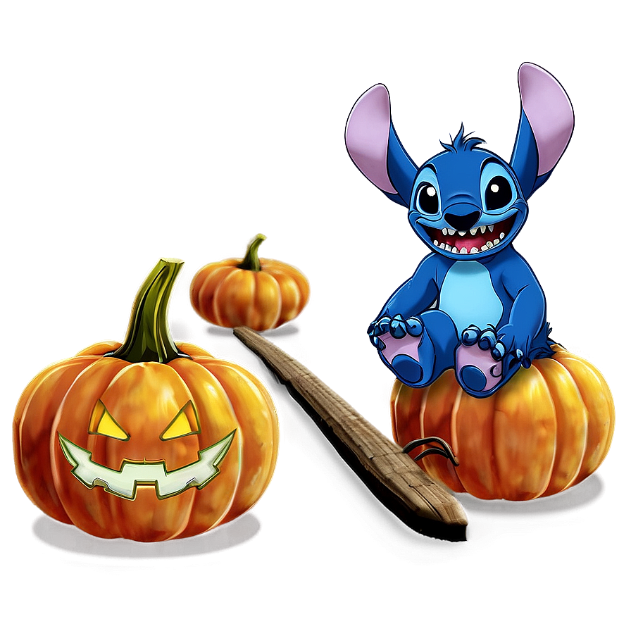 Stitch Halloween Pumpkin Patch Png 06122024