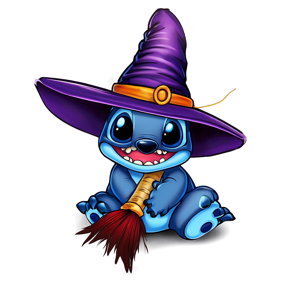 Stitch Witch Hat Halloween Png Foc