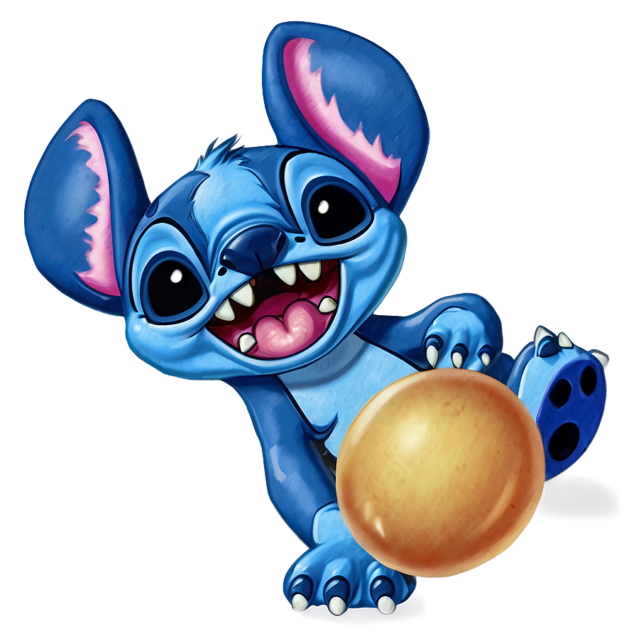 Stitch With Bubble Gum Png 05032024