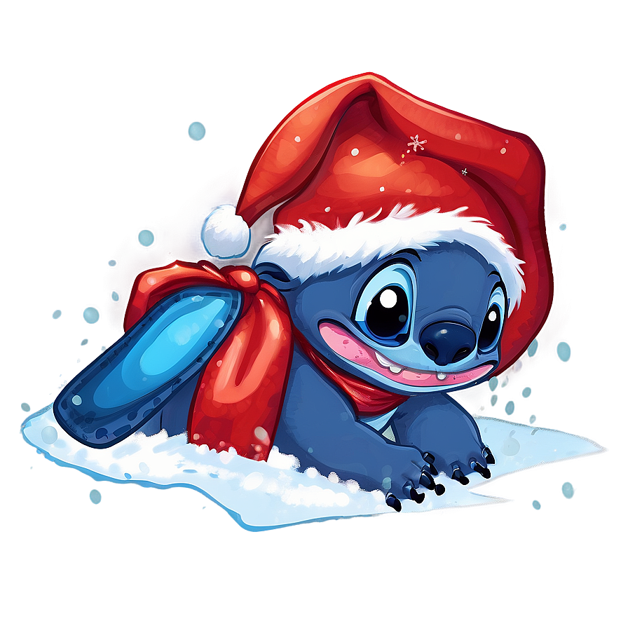 Stitch’s First Christmas Snow Png Egx74