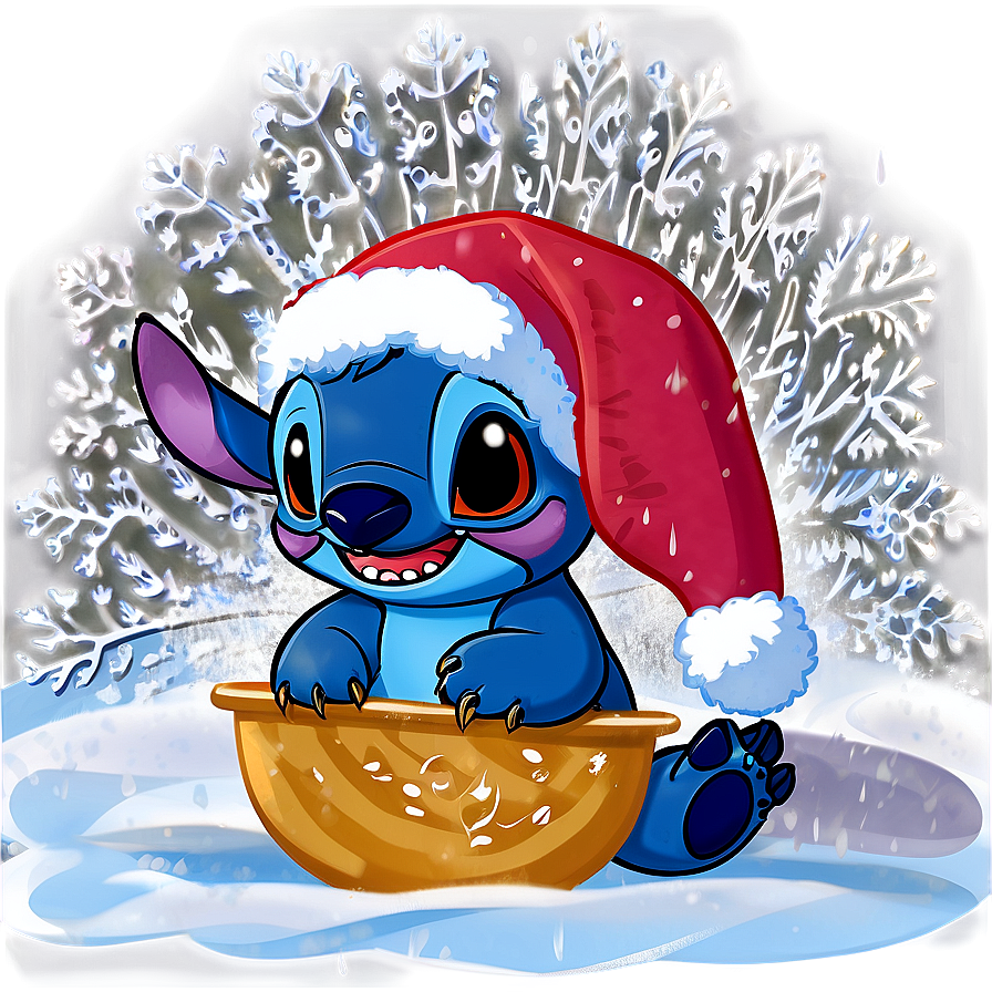 Stitch’s First Christmas Snow Png Sac83