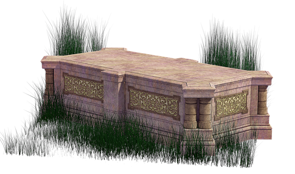 Stone Coffinin Grass