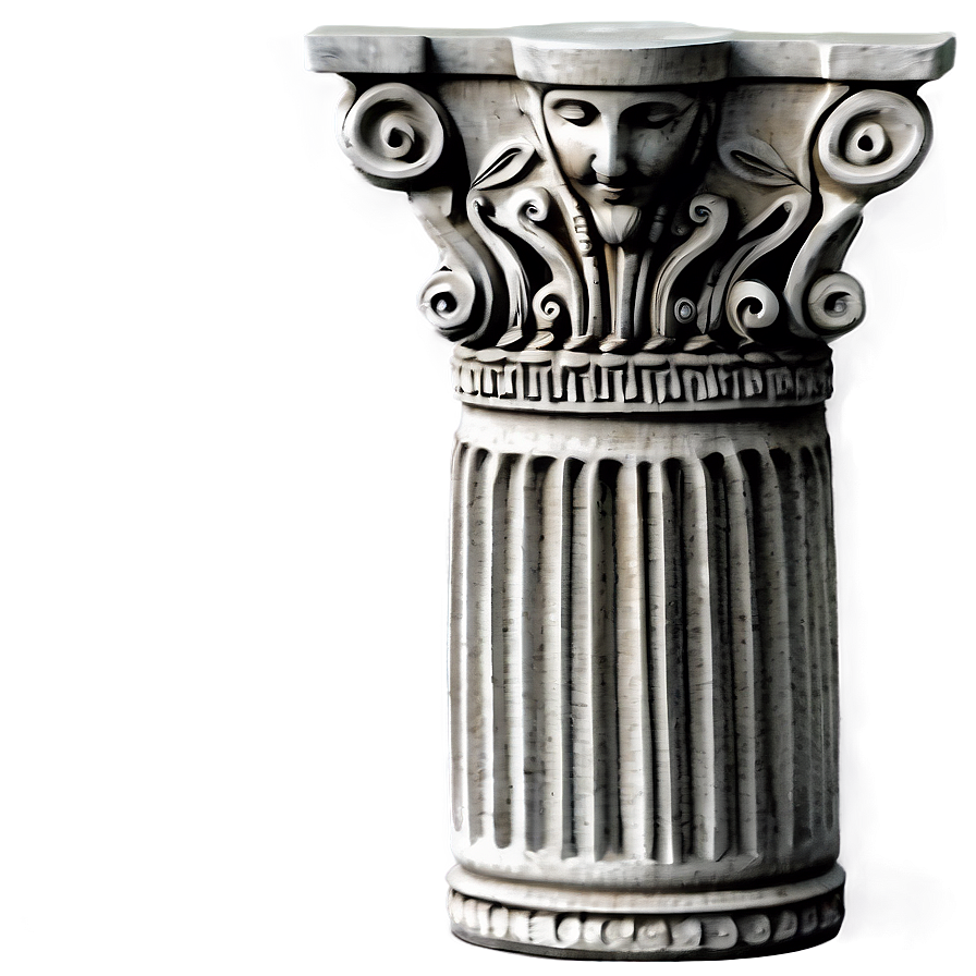 Stone Greek Column Art Png 38