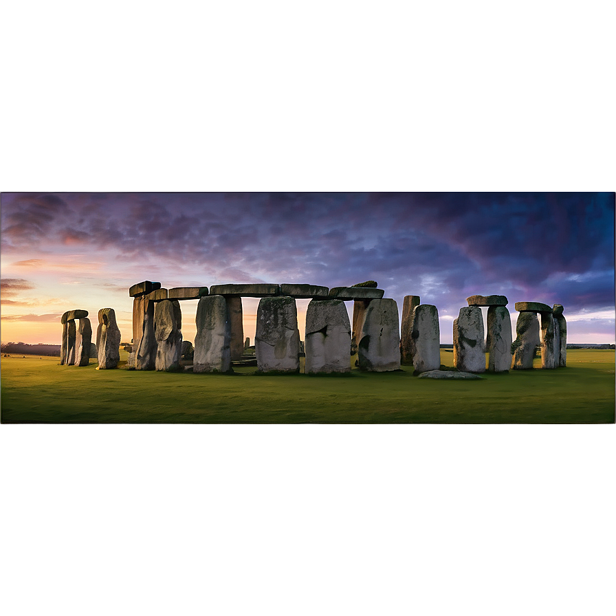 Stonehenge Panorama At Dusk Png 06252024