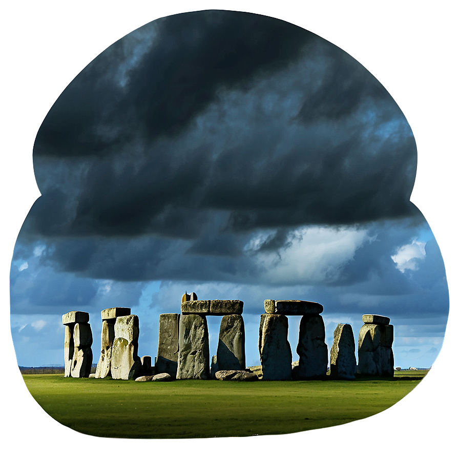 Stonehenge With Dramatic Clouds Png Csq55