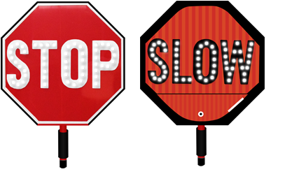 Stop_and_ Slow_ Signs_ Day_ View