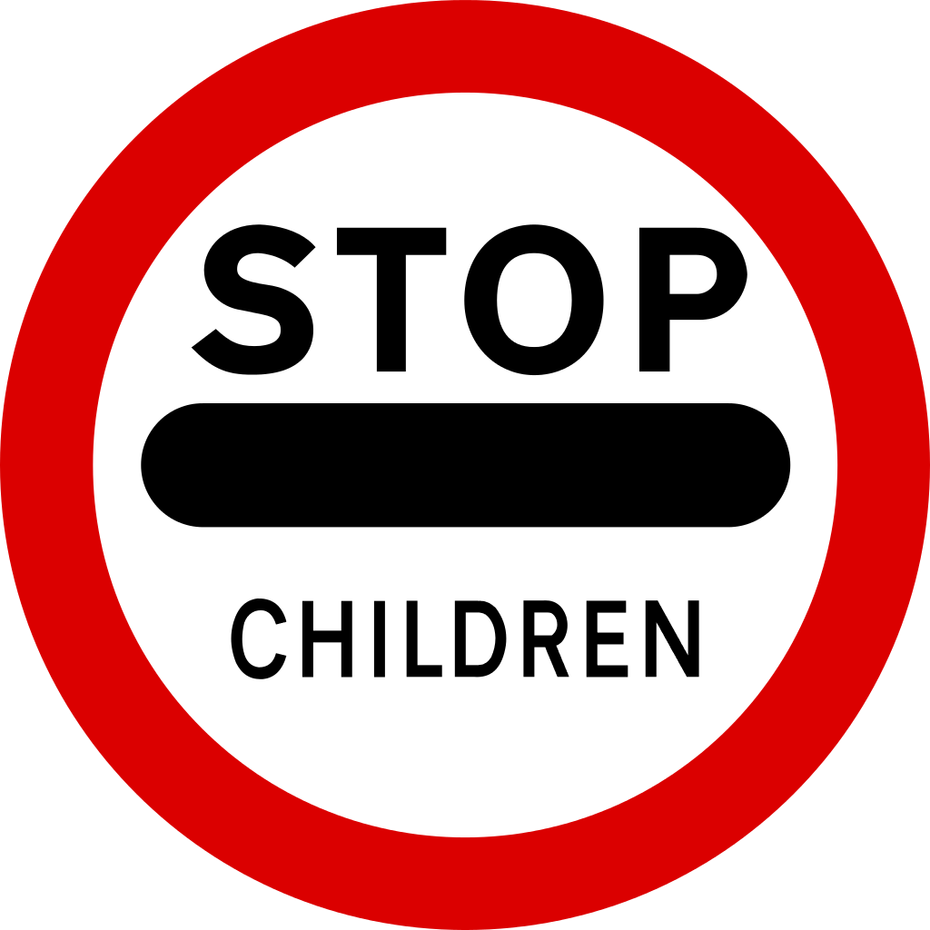 Stop Children Sign Graphic