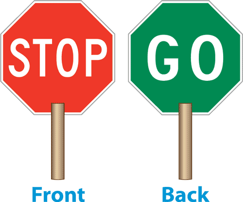 Stop Go Octagonal Signs