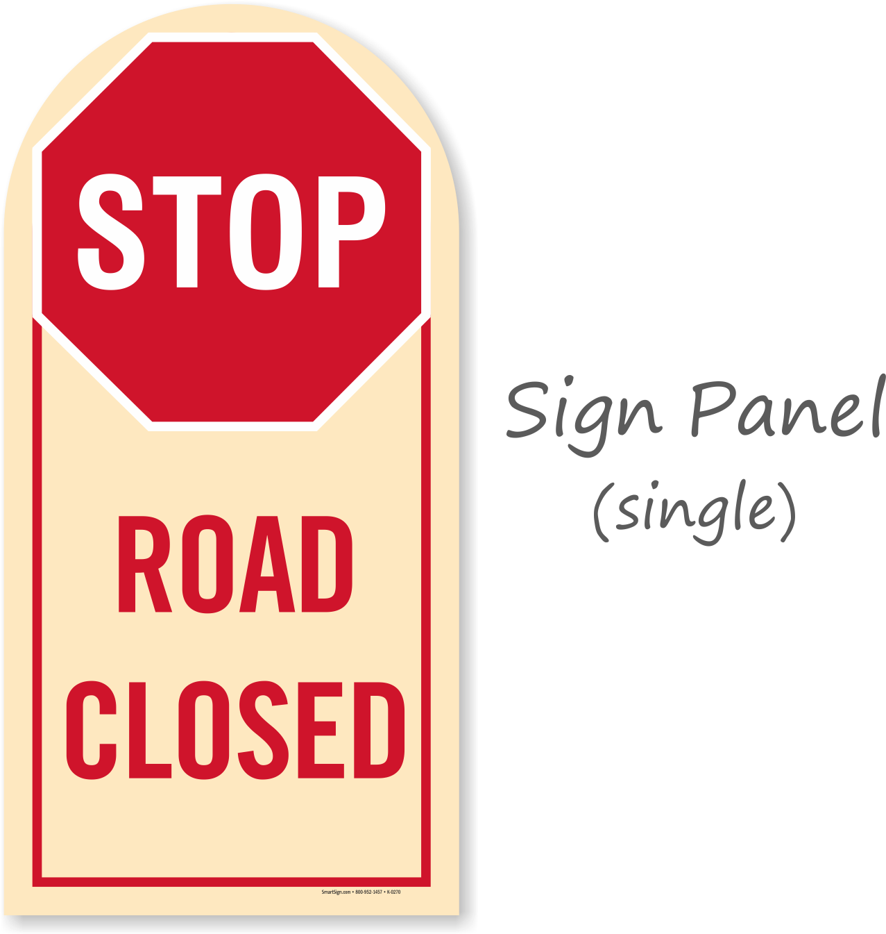 Stop Road Closed Sign Panel