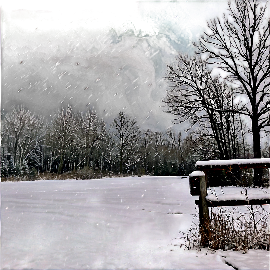 Stormy Blizzard Scene Png Oqo