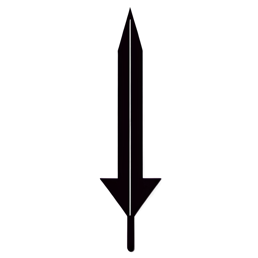 Straight Black Arrow Png Qda