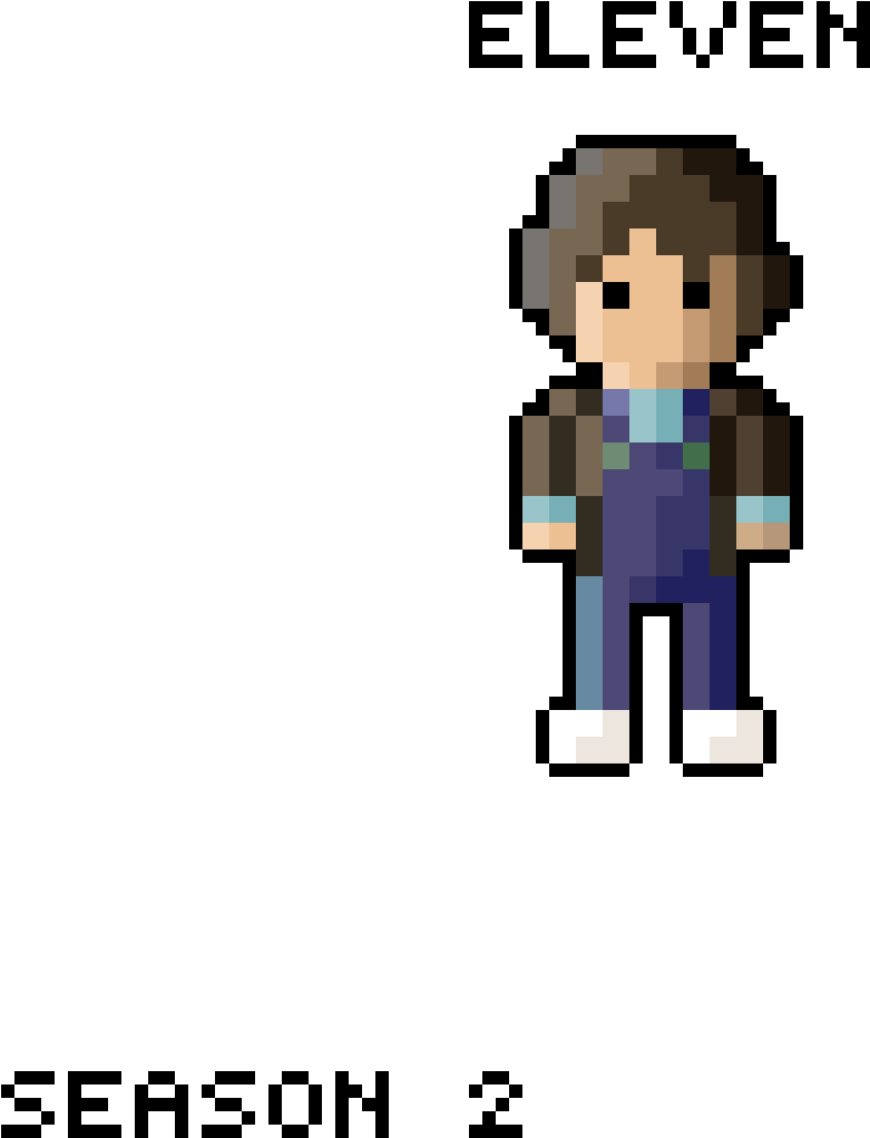 Stranger Things Eleven Pixel Art