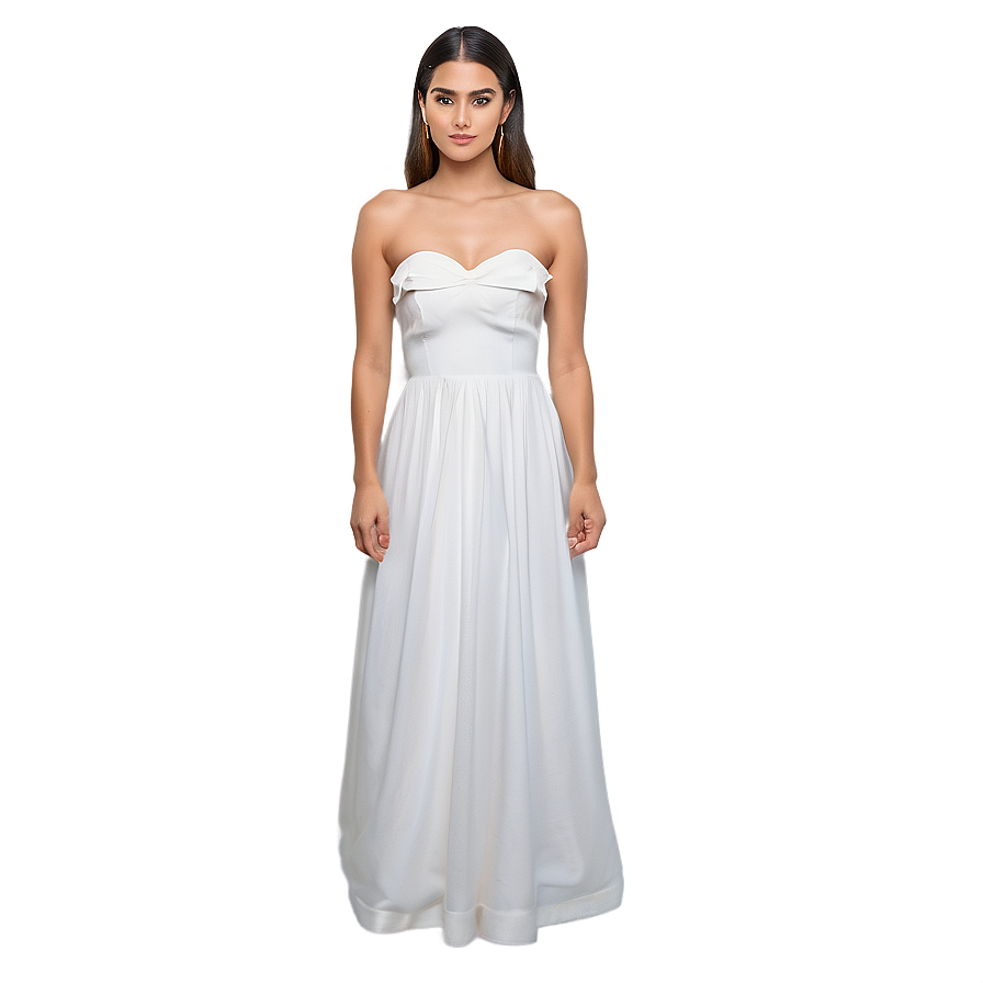 Strapless White Dress Style Png 42