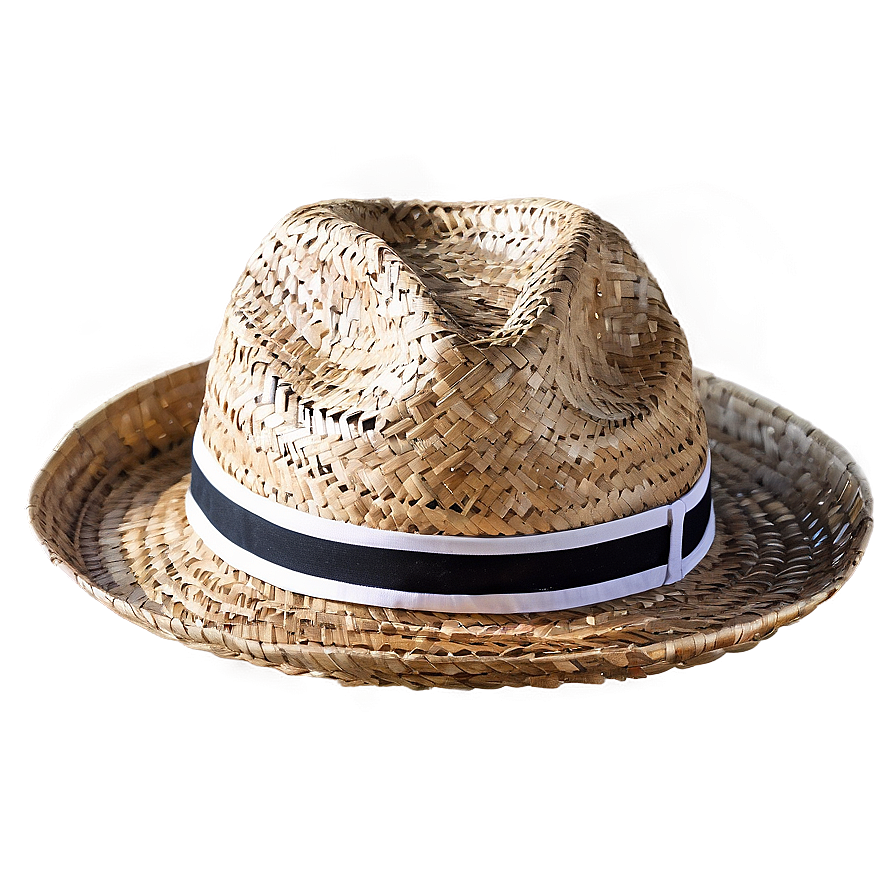 Straw Hat With Band Png 05252024