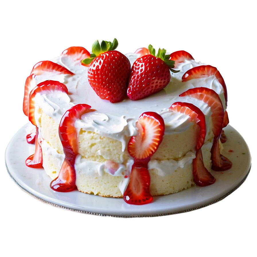 Strawberry Angel Food Cake Png Xcg