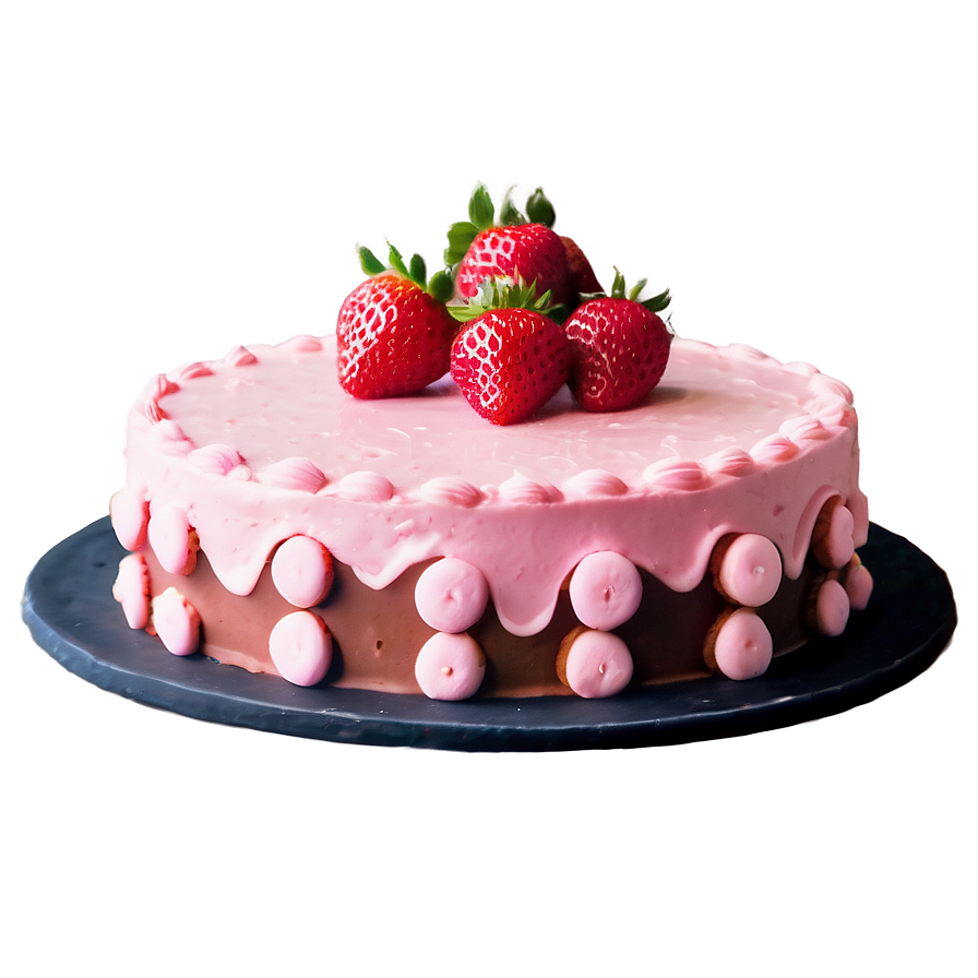 Strawberry Buttercream Cake Png Tsy12