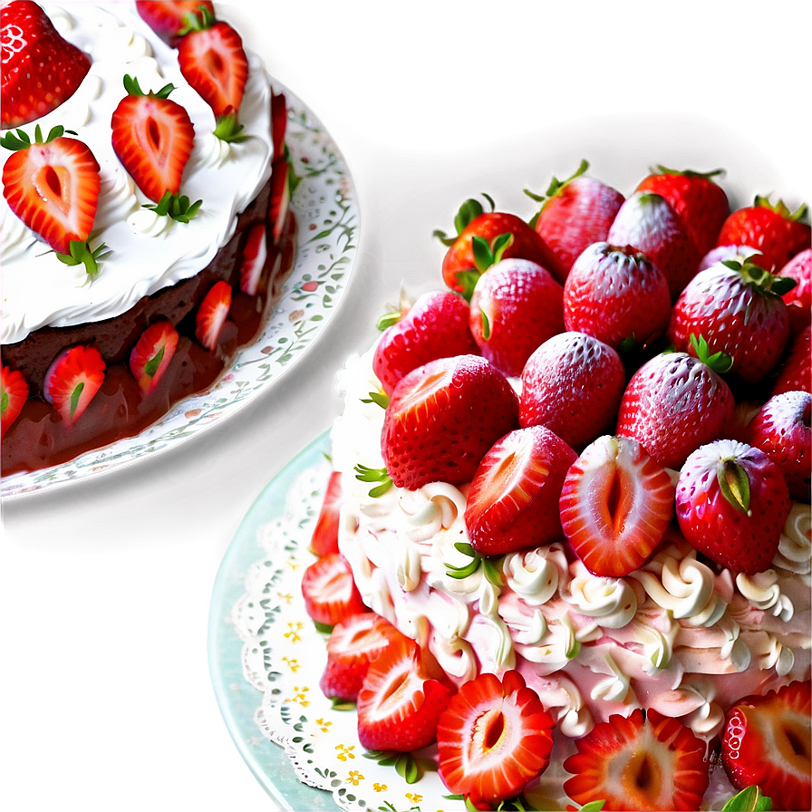 Strawberry Cake Png 05042024