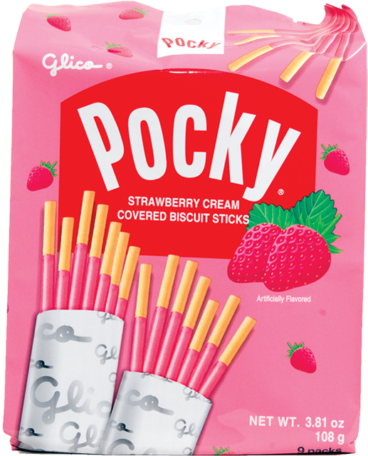 Strawberry Cream Pocky Biscuit Sticks Package