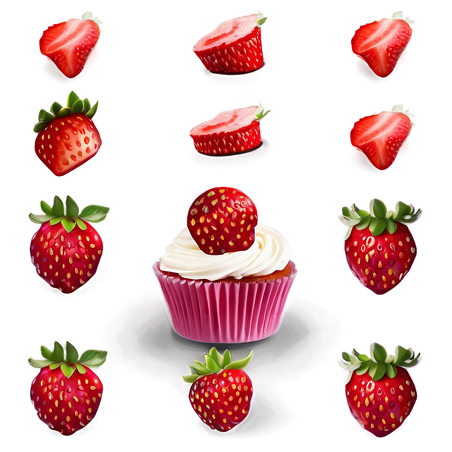 Strawberry Cupcake Png 33