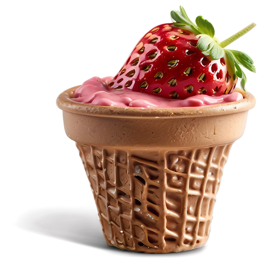 Strawberry Ice Cream Bowl Png 20