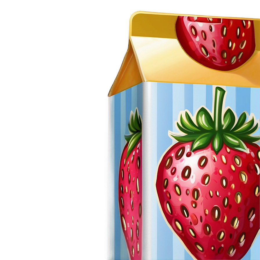 Strawberry Juice Box Clipart Png Urg