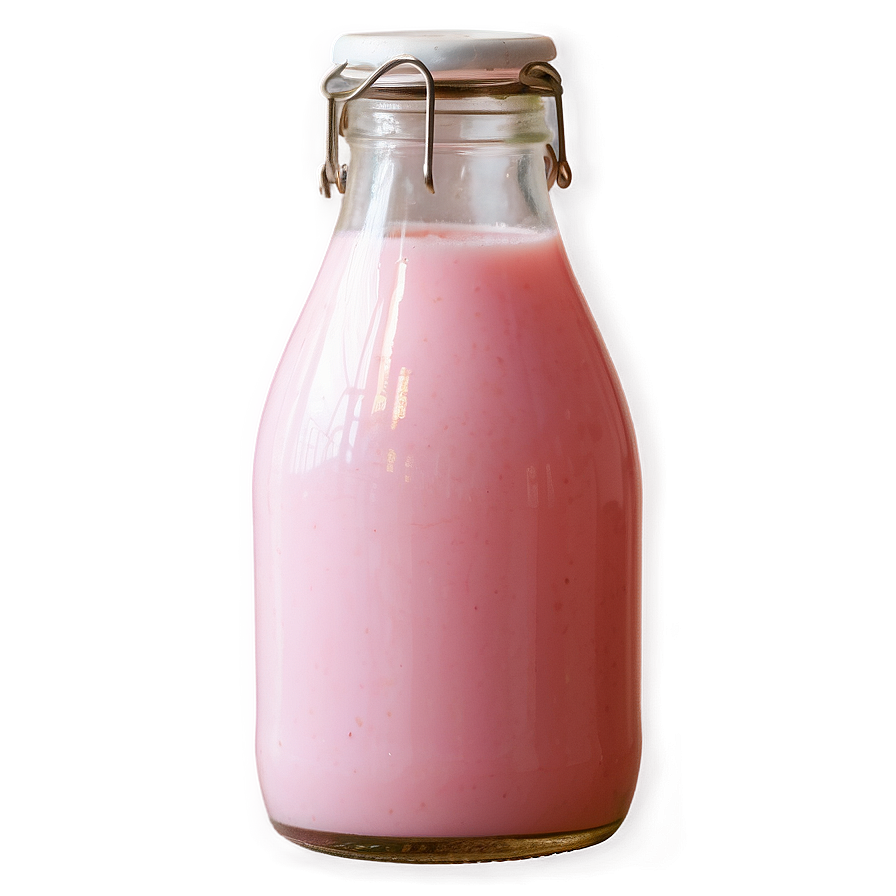 Strawberry Milk Bottle Png 06212024