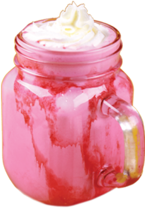 Strawberry Milkshakein Mason Jar