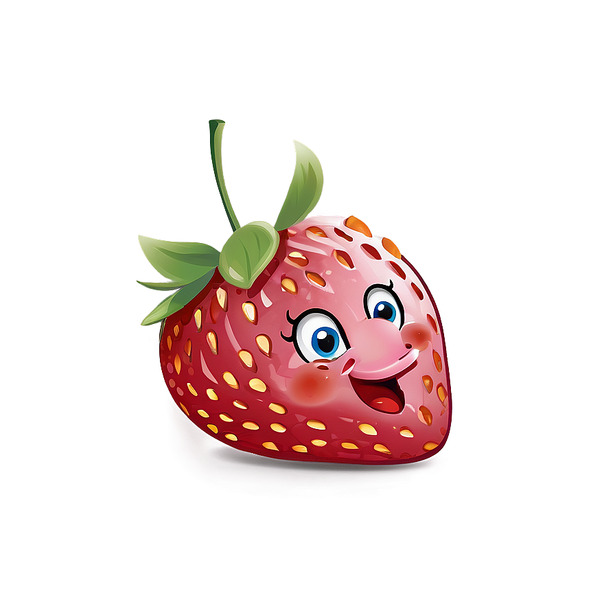 Strawberry With Cute Face Png 33