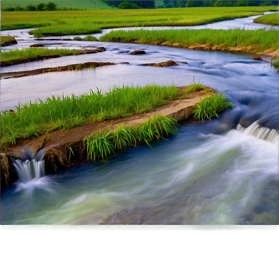 Stream In Farmland Png Iru