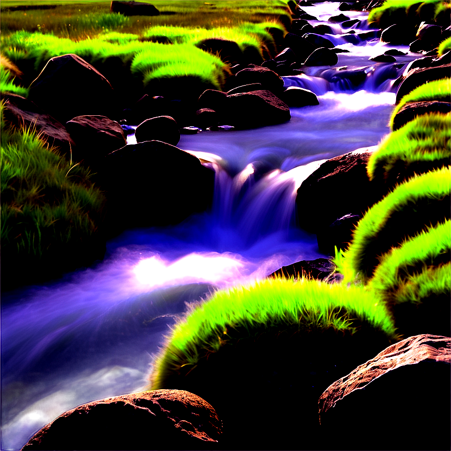 Stream Through Mountains Png 2